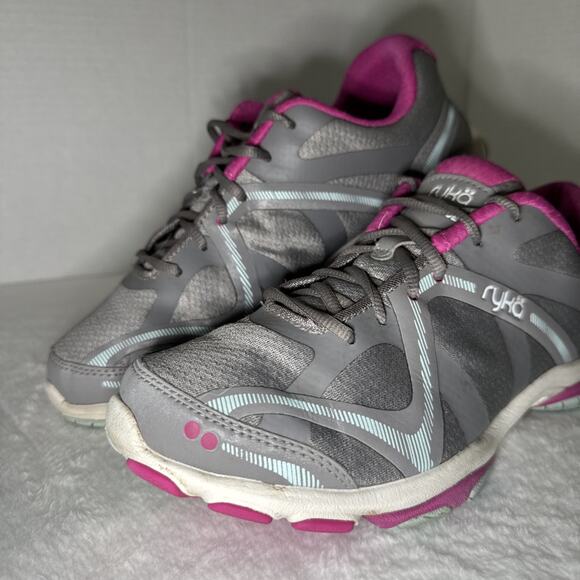 Ryka Women's Influence Frost Grey/Rose/Pale Aqua Training Size 8 - Picture 2 of 7